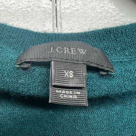 J. Crew 100% Merino Wool 3/4 Sleeve Women's Pullover Blue Sweater Size XS - Picture 2 of 12